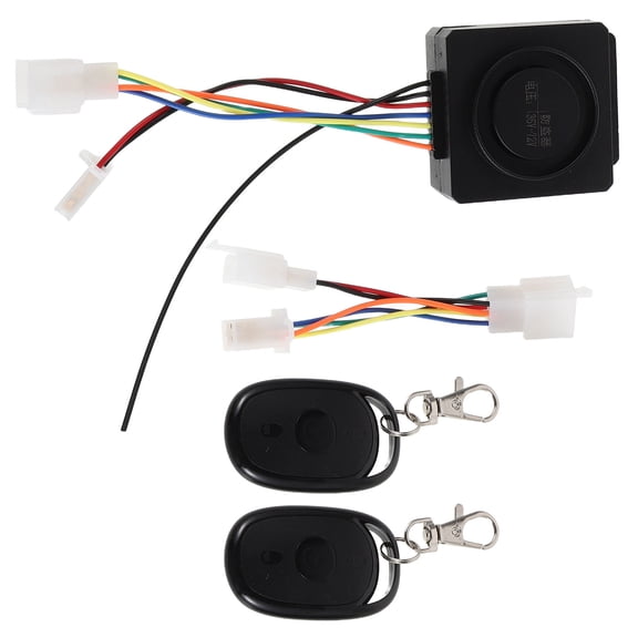 Luxshiny 1Set Off Road Compatible Ebike Alarm with Relay Switch and Remote Control for Vehicle Security