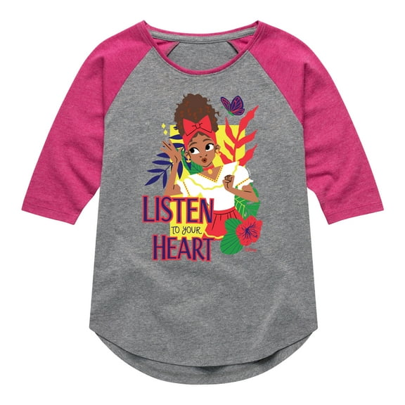 Encanto - Listen To Your Heart Dolores - Toddler & Youth Girls Raglan Graphic T-Shirt