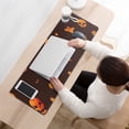 thumbnail image 3 of Long Mouse Pads for Desk,Orange Halloween Spooky Elements Desk Mats on Top Of Desks, Desk Mouse Pad Extra Large with 3mm Non-Slip Base and Stitched Edge for Gaming,Office,Work,Home 31.5x11.8in, 3 of 5
