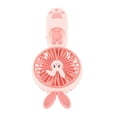 thumbnail image 5 of Ventilador portátil de mano mini ventilador de animales de dibujos animados luz nocturna recargable 400 mAh lindo pequeño ventilador con batería incorporada rosa, 5 of 5