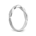 thumbnail image 5 of 14k White Gold Diamond Wedding Band Braided Infinity Anniversary Ring 1/8 Ct., 5 of 5