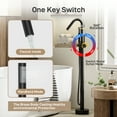 thumbnail image 5 of Freestanding Floor Tub Filler Standing High Flow Shower Faucets, Shower Mixer Taps, Swivel Gooseneck Spout with Cylinder Handheld Mount Bathtub Faucet, Matte Black, 5 of 7