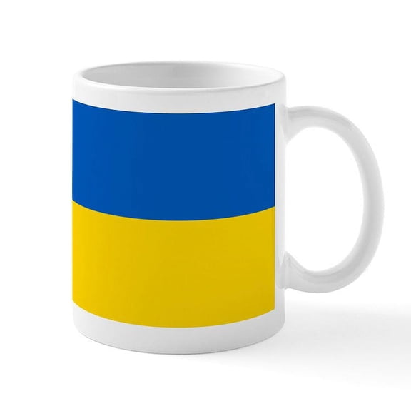 CafePress - Ukraine Flag Mugs - 11 oz Ceramic Mug - Novelty Coffee Tea Cup