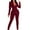 Red, variant on Women's 2-Piece Lapels Suit Set - Long Sleeve Jacket & Pants, Polyester - Autumn/Winter Office Business Formal