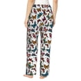 thumbnail image 3 of Naloa Cute Butterfly Print Women’s Ultra-Soft Comfy Pajama Lounge Pants with Pockets & Drawstring, 3 of 8