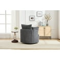 thumbnail image 4 of Grey Modern Swivel Accent Chair with 360-Degree Rotation and Solid Wood Frame for Effortless Movement in Living Room, Office, or Nursery, 4 of 9