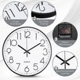 thumbnail image 3 of Reloj de péndulo de pared de 30 cm, reloj de pared de cuarzo, reloj silencioso y silencioso con números de gran tamaño, para sala de estar, dormitorio, oficina, cafetería, restaurante, euro, 3 of 5