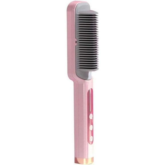2 in 1 Electric Hot Air Comb Hair Straightener Brush Portable Multifunctional Ceramic Hair Curler Straightening Comb