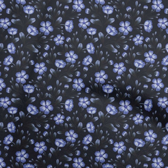 oneOone Rayon Medium Blue Fabric Floral Sewing Craft Projects Fabric Prints By Yard 56 Inch Wide