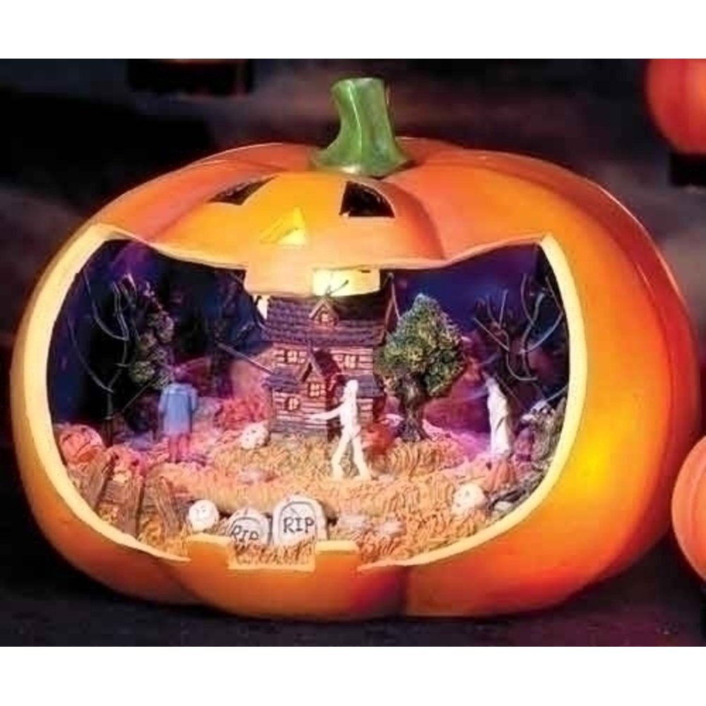 Battery Operated Musical & Lighted Halloween JackOLantern with
