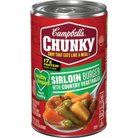Campbell's Chunky Healthy Request Sirloin Burger with Country Vegetables Soup, 18.8