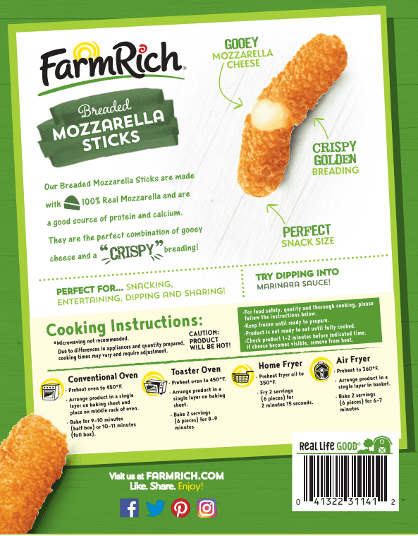 Farm Rich Breaded Cheese Sticks Shop Appetizers At H E B