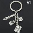 thumbnail image 1 of Teacher Keychains Ruler  Keyring Key Ring Jewelry for Teachers Day Gift, 1 of 5