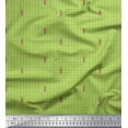 thumbnail image 1 of Soimoi Green Velvet Fabric Floral & Check Print Fabric by the Yard 58 Inch Wide, 1 of 3