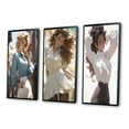 thumbnail image 3 of Designart "Parisian Elegance in White III" Fashion Woman Framed Wall Art Set Of 3 - White Glam Frame Gallery Wall Set For Home Decor, 3 of 6