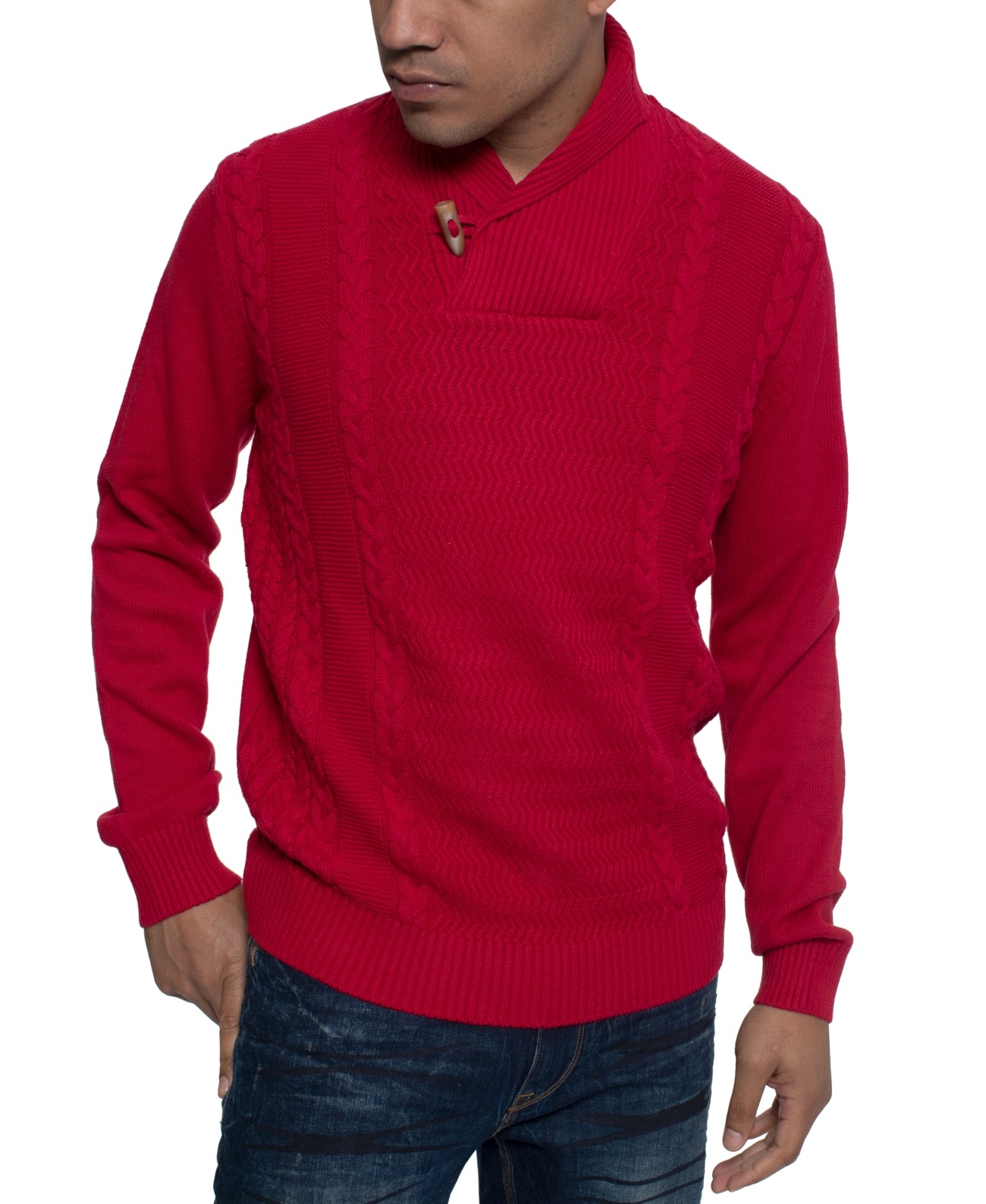 Sean John Mens Shawl-Collar Sweater 