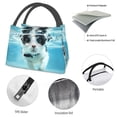 thumbnail image 4 of Yiaed Swimming Cat Goggles Print Lunch box lunch bag Portable Insulated Lunch Box for Women Men Cooler Tote Bag with Front Pocket for Work Picnic Travel, 4 of 6