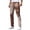 Khaki-01, variant on Men's Biker Color Block Straight Leg Jeans – Ripped & Distressed Frayed Denim Pants