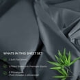 thumbnail image 3 of Rayon from Bamboo Solid Deep Pocket Sheet Set Charcoal / Full, 3 of 4