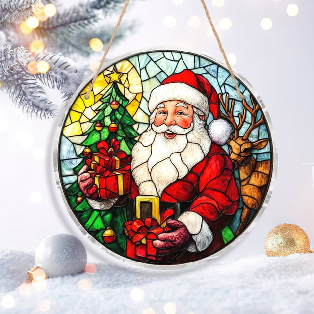 Elegant Resin Christmas Sign with Festive Images, Holiday Decor for Adding Warmth to Home or Party, Durable PVC Material with Pre-Attached Hanging Rope