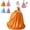 Orange, variant on Homellea Creative Bubble Princess Tissue Box Holder, Elegant Princess Figurine Resin Statuette for Living Room Decor, Napkin Dispenser for Vanity or Office, Unique Housewarming Gift