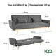 thumbnail image 5 of Sofá Cama Reclinable Para 3 Personas Poliéster Tipo Terciopelo Kingshouse gris oscuro 5, 5 of 8