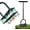 Black, variant on Lawn Aerator, Automatic Dirt and Leaf Clean Design, Heavy Duty Manual Lawn Aerator Tool with 15 Iron Spikes, Height Adjustable, Yard Grass Aerator for Lawn(Black with Orange)