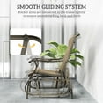 thumbnail image 3 of Outsunny Outdoor Swing Glider Chair, Patio Mesh Rocking Chair with Steel Frame for Backyard, Garden, and Porch, Light Mixed Brown, 3 of 9