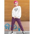 thumbnail image 2 of Peonies Heart Shape  Hoodie Women -Image by Shutterstock, Female Large, 2 of 4
