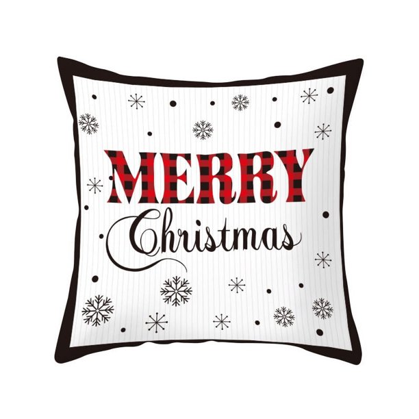 Fundas de almohada navideñas Decoraciones navideñas para sofá de interior y exterior Decoración de granja 18x18 Juego de 4