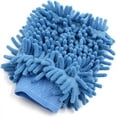 3pcs Blue Microfiber Chenille Wash Mitt Car Cleaning Tool Sleeve