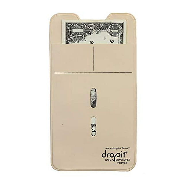 Enveloppe de Coffre-Fort Dropit Réutilisable pour le Dépôt Sécuritaire de Devises et d'Argent, Organiser les Coupons, les Devises et Autres Documents (Tan, 50)