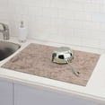 thumbnail image 6 of Sikiie Rose Gold Marble Texture Dish Drying Mat, Kitchen Counter Mat, Self Drying Mat for Kitchen Counter Dish Drying Pad ,for Dishes, Utensils, Pots and Pans(24" x 18"), 6 of 7