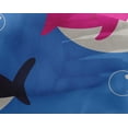 thumbnail image 5 of oneOone Georgette Viscose Medium Blue Fabric Shark Print Kids Fabric For Sewing Printed Craft Fabric By The Yard 42 Inch Wide, 5 of 6