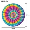 thumbnail image 6 of Rainbow Tie Dye Radial Pattern Round Tablecloth 60"x60",Wrinkle Wipeable Table Cloth for Kitchen Dining Room Picnic Patio Party, 6 of 6