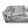 thumbnail image 3 of Grunge Soft Flannel Fleece Throw Blanket, Gondola Silhouette on Venetian Canal with I Love Venice Frame Illustration, Cozy Plush for Indoor and Outdoor Use, 70" x 90", Red Black White, by Ambesonne, 3 of 6