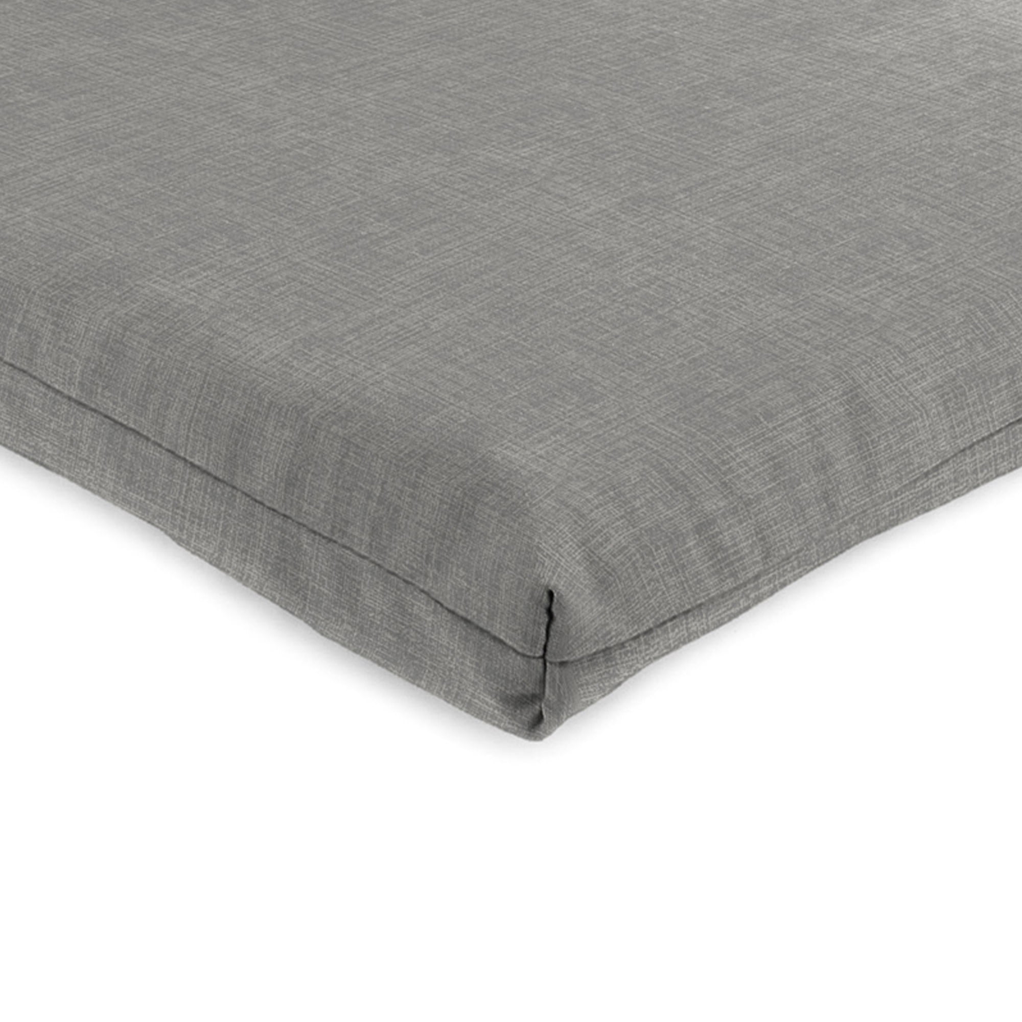 Jordan Manufacturing 44" x 21" Celosia Graphite Gray Crosshatch Rectangular Outdoor Chair Cushion with Ties and Hanger Loop