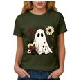 thumbnail image 7 of mgoYE Halloween Tshirts Women Plus Ghost Reading Book T-Shirt Casual Fall Teacher Tee Tops(AG,XL), 7 of 7