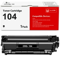 1-Pack 104 Black Toner Cartridge Compatible for Canon 104 CRG 104 CRG104 FAX-L100 MF4370dn D420 Satera MF4110 MF4270 MF4690 LBP2900 FAX-L140 FAXPHONE L90 ImageCLASS MF4150 MF4350d Printer Ink