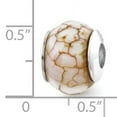 thumbnail image 2 of Beautiful Sterling Silver Reflections Cracked Agate w/Shell Stone Bead, 2 of 2