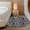 thumbnail image 2 of Black Spring Floral Round Area Rug 3.3Ft Washable Circle Rugs for Dining Room Table, Farmhouse Flowers Elegant Pastoral Non-Slip Carpet Floor Mats Indoor Outdoor Carpet Runner Aesthetic Home Decor, 2 of 8