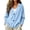 Sky Blue, variant on GEWSEY Women Corduroy Button Down Shacket Jacket V Neck Long Sleeve Casual Oversized Lightweight Cardigan Coat with Pockets (Sky Blue, L)