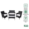 thumbnail image 2 of Sala para Exteriores Jardin de Mimbre Negro Cojines Beige negro 103, 2 of 9