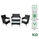 thumbnail image 2 of Sala para Exteriores Jardin de Mimbre Negro Cojines Beige negro 103, 2 of 9