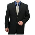thumbnail image 2 of Sharp Hand Tailored Men 2B Dress Blazer w/1 Pair of Socks, Size 36S-62L - Black 42L, 2 of 4