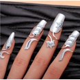 thumbnail image 2 of Anillo abierto creativo de moda para uñas, juego de joyas con diamantes para uñas con temperamento para mujer, 2 of 5