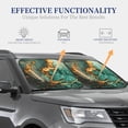 thumbnail image 4 of Vsdgher Emerald Color Gold Marble Print Car Windshield Sun Shade, Reflective Sunshade Window Sunshade Sun Visor Protector Fit for Cars,Trucks,SUVs-Small, 4 of 6