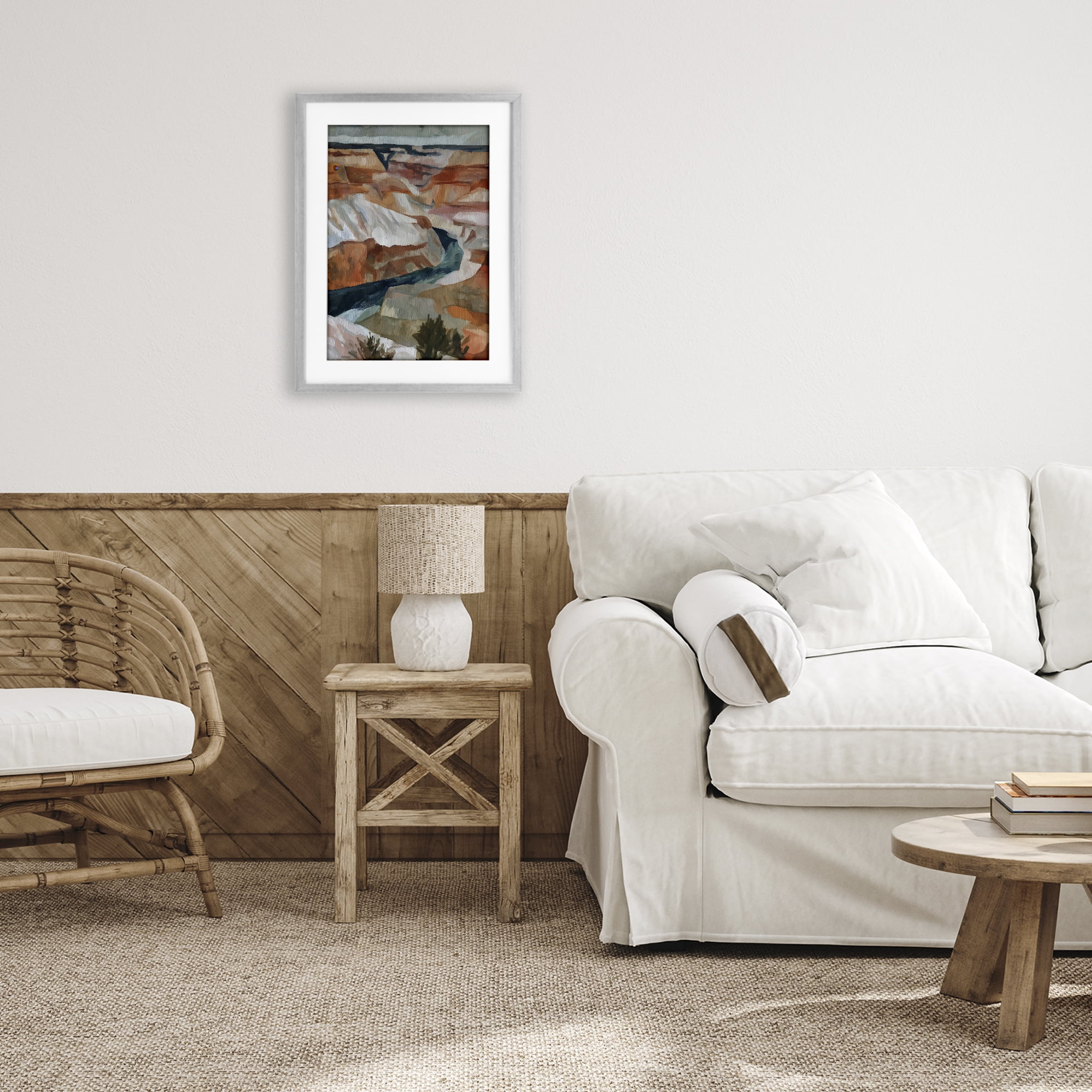 Stupell Industries Canyon Rim Textures Impression Gray Framed Print Under Glass, design by Chromatic Storm Studio
