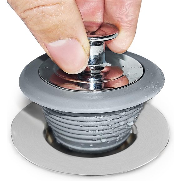 Tapón de desagüe para bañera VIPMORE, universal, de silicona, sin fugas