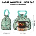 thumbnail image 5 of Dachshunds and Flowers Drawstring Lunch Bag Women - Drawstring Lunch Bag Insulated for Work Office - Stain-Resistant Large Lunchbags for Women with Multi-Pockets, 5 of 6
